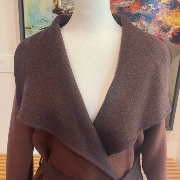 Tahari Chocolate Trench Coat with Belt - Picture 6 of 10